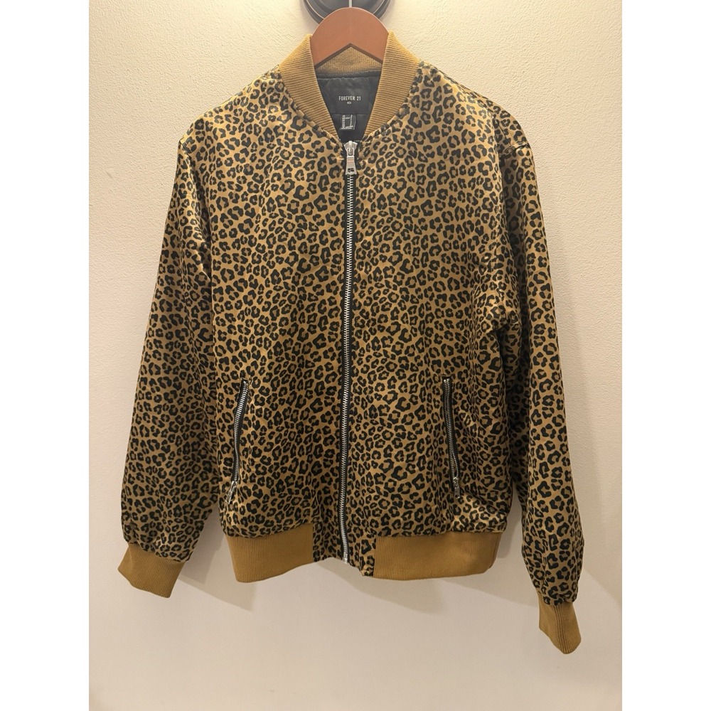 Forever 21 Jacket Quilted‎  Leopard Cheetah Print, size Small